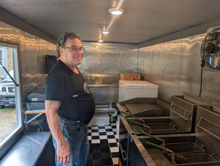 Tommy in the truck kitchen