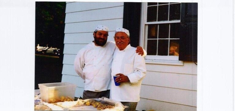 Tom Terrific and Tommy in chef whites