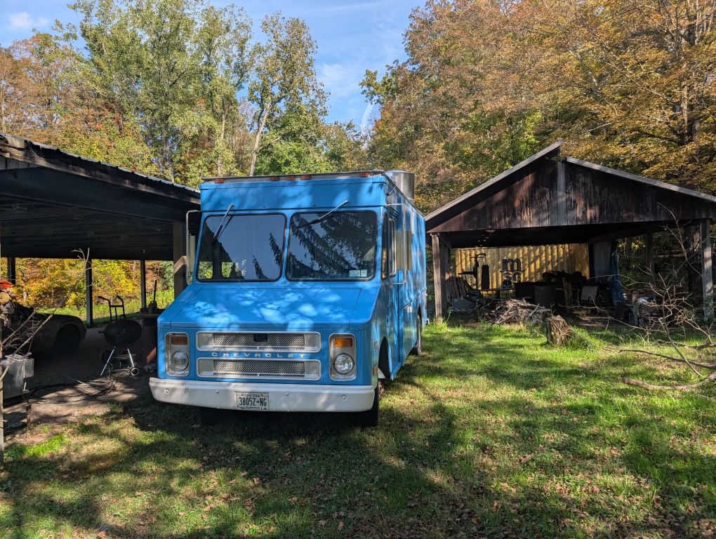 Truck in fall foliage, Columbia County